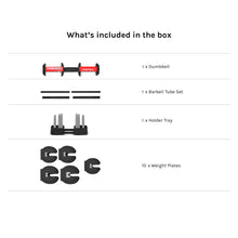 Load image into Gallery viewer, Cortex Revolock V2 40kg Adjustable Dumbbell &amp; Barbell All-in-One Set (40kg Single)