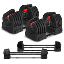 Load image into Gallery viewer, Cortex Revolock V2 80kg Pair Set Adjustable Steel Dumbbell Barbell All-in-One