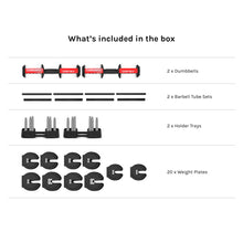 Load image into Gallery viewer, Cortex Revolock V2 80kg Pair Set Adjustable Steel Dumbbell Barbell All-in-One