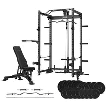 Load image into Gallery viewer, Cortex PR4 Folding Power Rack with 90kg Endurashell Weight, Bar and Bench Set
