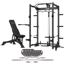 Load image into Gallery viewer, Cortex PR4 Folding Power Rack with 90kg Standard Tri-Grip Weight, Bench and Bar Set