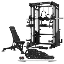 Load image into Gallery viewer, Cortex SM-25 Multi Gym with 100kg Olympic Tri-Grip Weight, Bar and BN9 Bench Set
