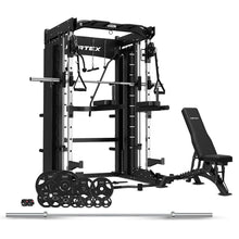 Load image into Gallery viewer, Cortex SM26 Multi Gym with 100kg Olympic Tri-Grip Weight, Bar and Bench Set