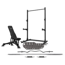 Load image into Gallery viewer, Cortex SR3 Squat Rack with 90kg Standard Tri-Grip Weight, Bar and Bench Set