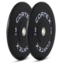 Load image into Gallery viewer, Cortex Black Series V3 Rubber Olympic Bumper Plate 50mm 5kg (2 Pack)