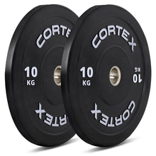Load image into Gallery viewer, Cortex Black Series V3 Rubber Olympic Bumper Plate 50mm 10kg (2 Pack)