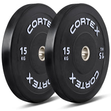 Load image into Gallery viewer, Cortex Black Series V3 Rubber Olympic Bumper Plate 50mm 15kg (2 Pack)