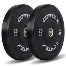 Load image into Gallery viewer, Cortex Black Series V3 Rubber Olympic Bumper Plate 50mm 20kg (2 Pack)
