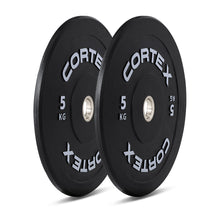 Load image into Gallery viewer, Cortex Black Series V3 Rubber Olympic Bumper Plate Set A 70kg (Plates)