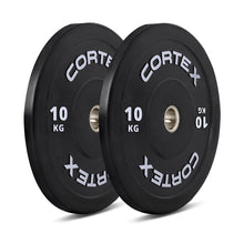 Load image into Gallery viewer, Cortex Black Series V3 Rubber Olympic Bumper Plate Set A 70kg (Plates)