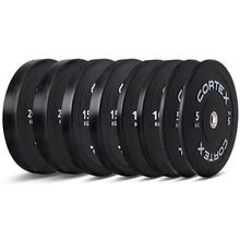 Load image into Gallery viewer, Cortex Black Series V3 Rubber Olympic Bumper Plate Set B 100kg (Plates)