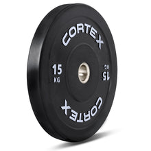 Load image into Gallery viewer, Cortex Black Series V3 Rubber Olympic Bumper Plate Set C 120kg (Plates and Bar)