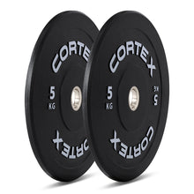 Load image into Gallery viewer, Cortex Black Series V3 Rubber Olympic Bumper Plate Set E 75kg (Plates and Bar)