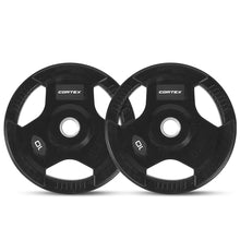 Load image into Gallery viewer, Cortex Tri-Grip V2 Rubber Olympic Plate 10kg (2 Pack)