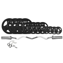 Load image into Gallery viewer, Cortex Tri-Grip V2 Rubber Olympic Plate Set E 45kg (Curl Bar)