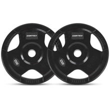 Load image into Gallery viewer, Cortex Tri-Grip V2 Rubber Olympic Plate Set F 90kg (Bar and Plates)