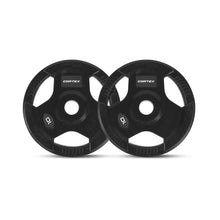 Load image into Gallery viewer, Cortex Tri-Grip V2 Rubber Olympic Plate Set F 90kg (Bar and Plates)