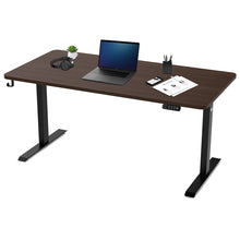 Load image into Gallery viewer, ErgoDesk Electric Standing Desk 160cm (Walnut/Black)
