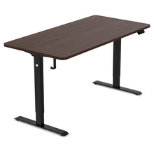 Load image into Gallery viewer, ErgoDesk Electric Standing Desk 160cm (Walnut/Black)