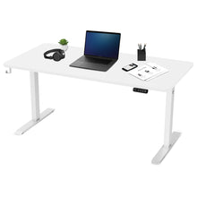 Load image into Gallery viewer, ErgoDesk Electric Standing Desk 160cm (White/White)
