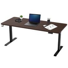 Load image into Gallery viewer, ErgoDesk Electric Standing Desk 180cm (Walnut/Black)