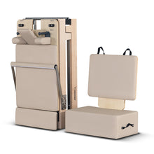 Load image into Gallery viewer, Lifespan Fitness Contour Folding Wooden Pilates Reformer Machine Set (Beige)