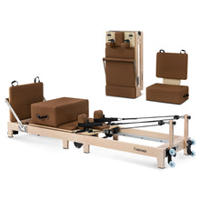 Load image into Gallery viewer, Lifespan Fitness Contour 2 Folding Wood Pilates Reformer Set (Espresso)