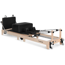 Load image into Gallery viewer, Lifespan Fitness Contour Folding Wooden Pilates Reformer Machine Set (Black)