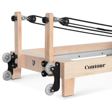 Load image into Gallery viewer, Lifespan Fitness Contour Folding Wooden Pilates Reformer Machine Set (Black)