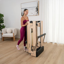 Load image into Gallery viewer, Lifespan Fitness Contour Folding Wooden Pilates Reformer Machine Set (Black)