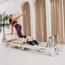 Load image into Gallery viewer, Lifespan Fitness Contour Pro Folding Aluminum Pilates Reformer Bed Set (Beige)