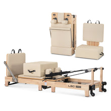 Load image into Gallery viewer, LSG GPR500 Folding Wooden Pilates Reformer Machine (Beige)