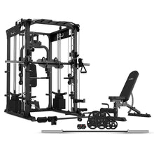 Load image into Gallery viewer, LSG GRK200 with FID Bench, 90kg Olympic Weights - Barbell and Rubber Tri-Grip Plates