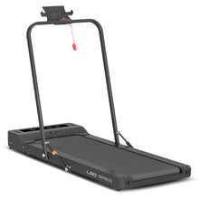 Load image into Gallery viewer, LSG Nimbus Walking Pad Treadmill + ErgoDesk Automatic Standing Desk 1500mm (Oak)