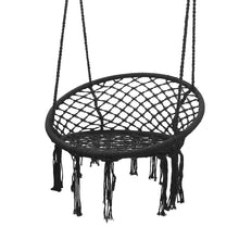 Load image into Gallery viewer, Hammock Hanging Swing Chair with Cushions in Black