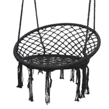 Load image into Gallery viewer, Hammock Hanging Swing Chair with Cushions in Black
