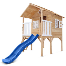 Load image into Gallery viewer, Archie Cubby House (Elevated) with 1.8m Slide (Blue)