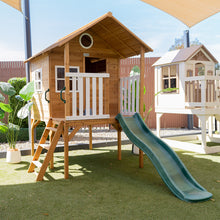 Load image into Gallery viewer, Archie Cubby House (Elevated) with 1.8m Slide (Green)
