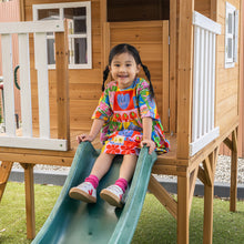 Load image into Gallery viewer, Archie Cubby House (Elevated) with 1.8m Slide (Green)