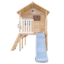 Load image into Gallery viewer, Archie Cubby House - Elevated with 1.8m Pastel Blue Slide