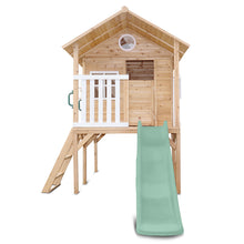 Load image into Gallery viewer, Archie Cubby House - Elevated with 1.8m Pastel Green Slide