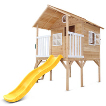 Load image into Gallery viewer, Archie Cubby House (Elevated) with 1.8m Slide (Yellow)