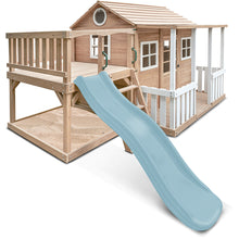 Load image into Gallery viewer, Finley Cubby House with 1.8m Slide (Pastel Blue)