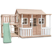 Load image into Gallery viewer, Finley Cubby House with 1.8m Slide (Pastel Green)