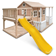 Load image into Gallery viewer, Finley Cubby House with 1.8m Slide (Yellow)