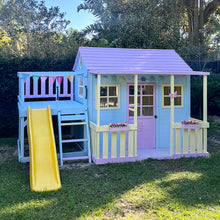 Load image into Gallery viewer, Finley Cubby House with 1.8m Slide (Yellow)