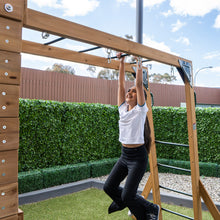 Load image into Gallery viewer, Kingston Cubby House, Monkey Bars &amp; Swing Set with 2.2m Slide (Blue)