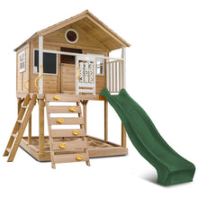 Load image into Gallery viewer, Warrigal Cubby House with 2.2m Slide (Green)