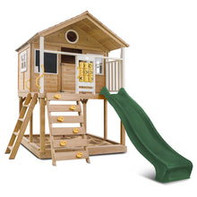 Load image into Gallery viewer, Warrigal Cubby House with 2.2m Slide (Green)