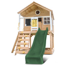 Load image into Gallery viewer, Warrigal Cubby House with 2.2m Slide (Green)